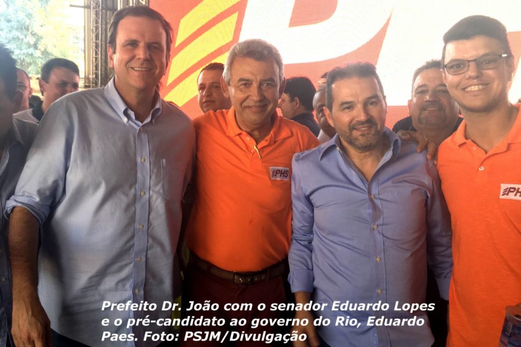 Dr. João com o senador Eduardo Lopes e o pré-candidato ao governo do Rio, Eduardo Paes 28072018 03