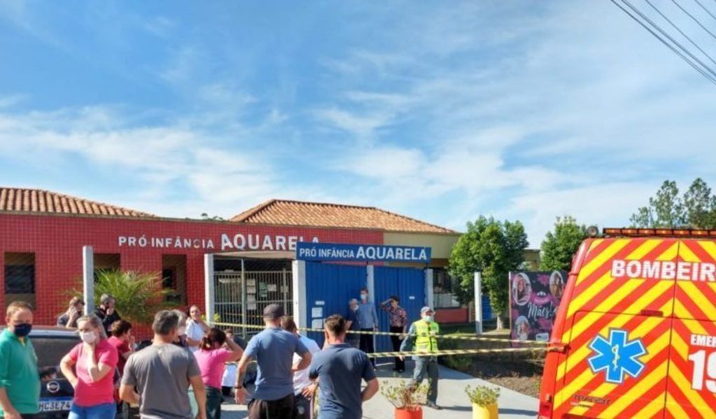 ataque à escola Aquarela, em Saudades (SC), aconteceu no dia 4 de maio/Reprodução
