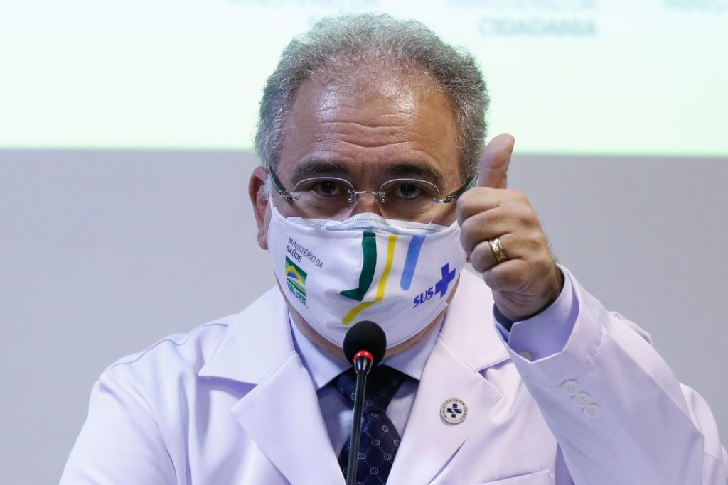 Rio de Janeiro - O ministro da Saúde Marcelo Queiroga, fala da vacinação dos atletas olímpicos brasileiros para os jogos de Tóquio, no Japão.(Fernando Frazão/Agência Brasil)